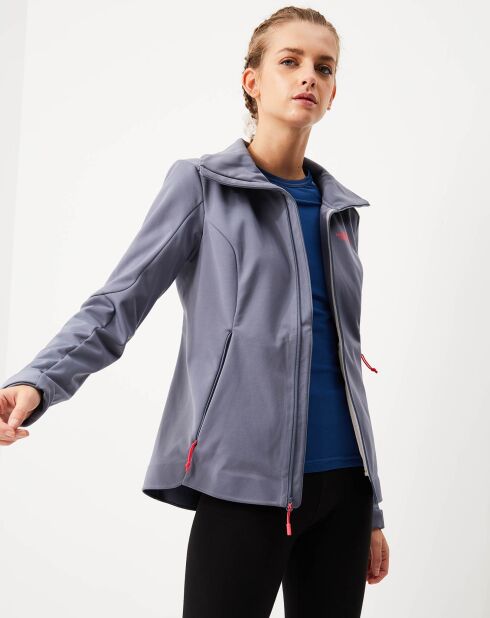 Veste zippée Tech W Inlux Softshell gris/bleu