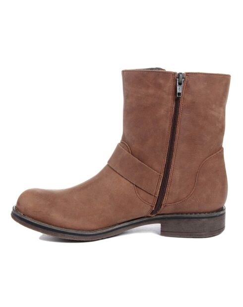 Boots en Cuir Maiorca noisette