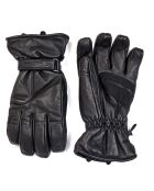 Gants de ski en Cuir Elbert noirs