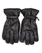 Gants de ski en Cuir Elbert noirs