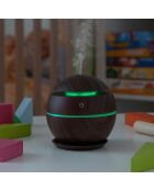 Diffuseur d'arôme mini humidificateur innovagoods noyer foncé