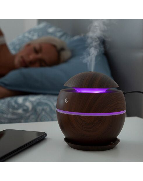 Diffuseur d'arôme mini humidificateur innovagoods noyer foncé