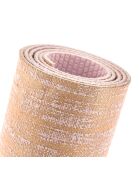 Tapis de yoga Jumat en jute beige/rose - 61x173 cm