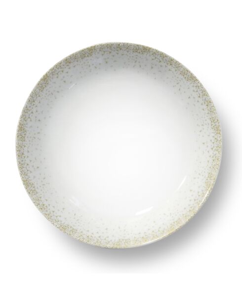 Byblos Porzellanservice, Weiß/Beige, 18-teilig