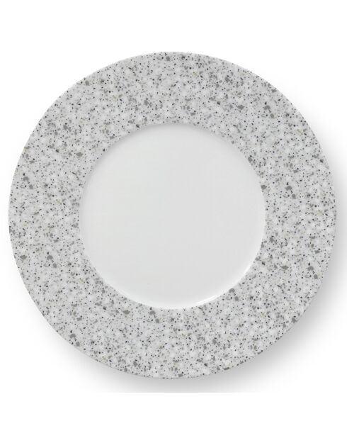 Cosmo porseleinservies wit/grijs/zwart - 18 stuks