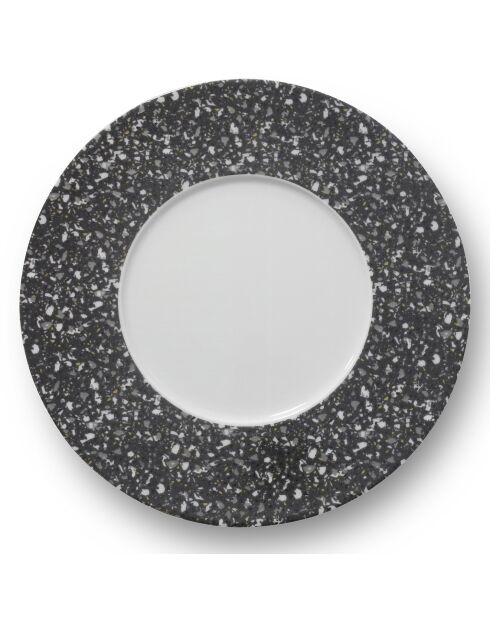 Cosmo porseleinservies wit/grijs/zwart - 18 stuks