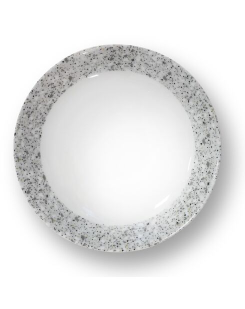 Cosmo porseleinservies wit/grijs/zwart - 18 stuks