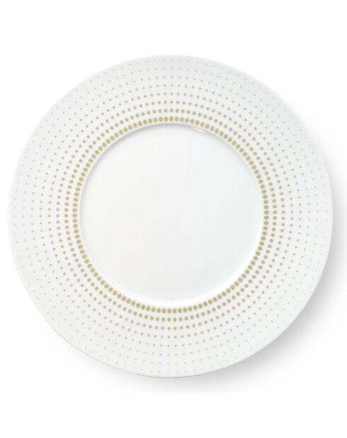 Service en Porcelaine Mosaic blanc/beige - 18 pièces