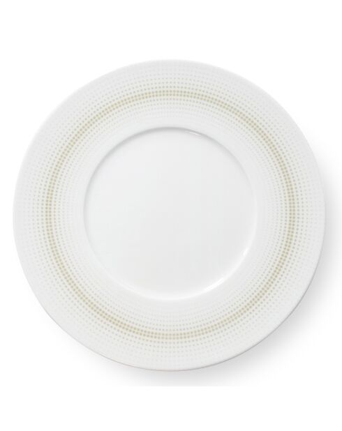 Service en Porcelaine Mosaic blanc/beige - 18 pièces