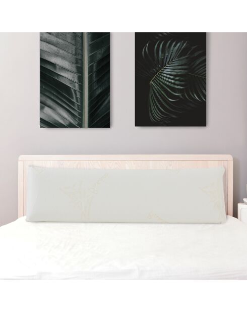 Traversin à Mémoire de forme BIO blanc - 150x35 cm