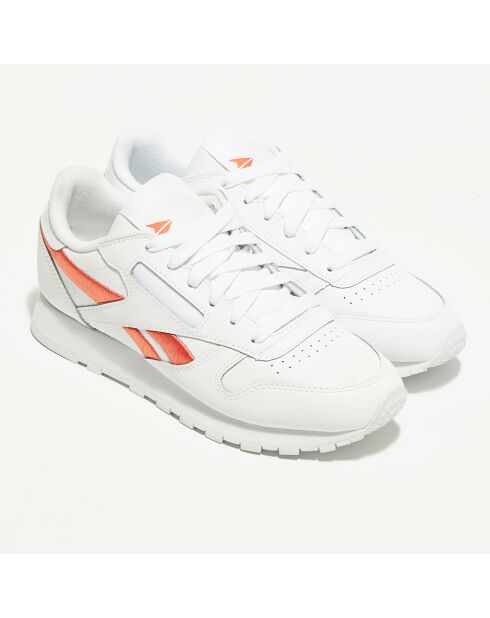 Baskets en Cuir Cl Lthr Bicolore blanc/orange