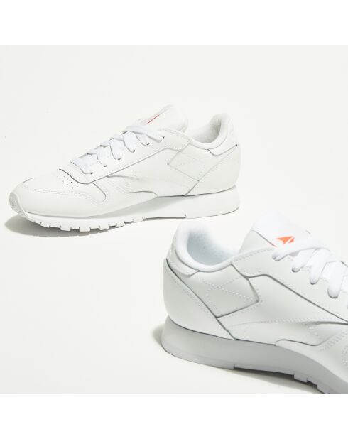 Baskets en Cuir Cl Lthr Bicolore blanc/orange