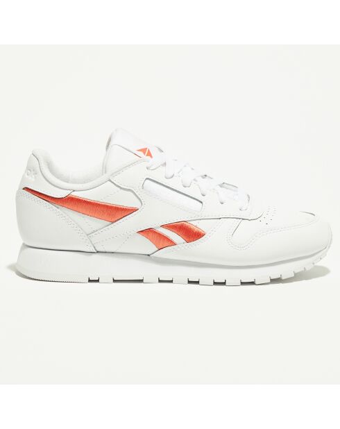 Baskets en Cuir Cl Lthr Bicolore blanc/orange