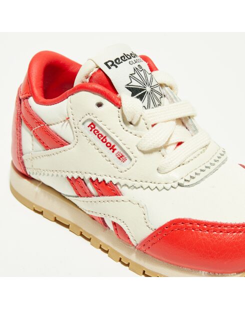 Baskets en Cuir Cl Nylon Tao blanc/rouge