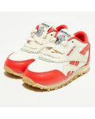 Baskets en Cuir Cl Nylon Tao blanc/rouge