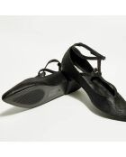 Ilfira schwarze Lederballerinas im Pony-Stil