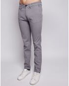 Pantalon chino slim brushed twill gris clair