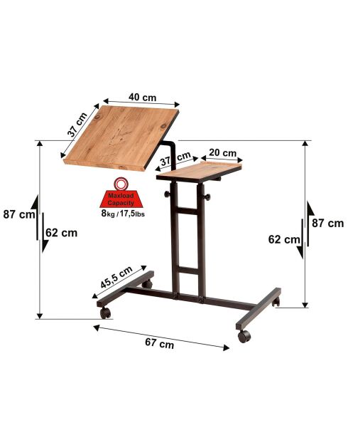 Support ordinateur portable  Glen  Atlantic bois/noir - 67x87x45.5 cm