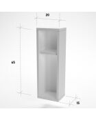 Table de chevet  Turra blanche - 20x65x15 cm