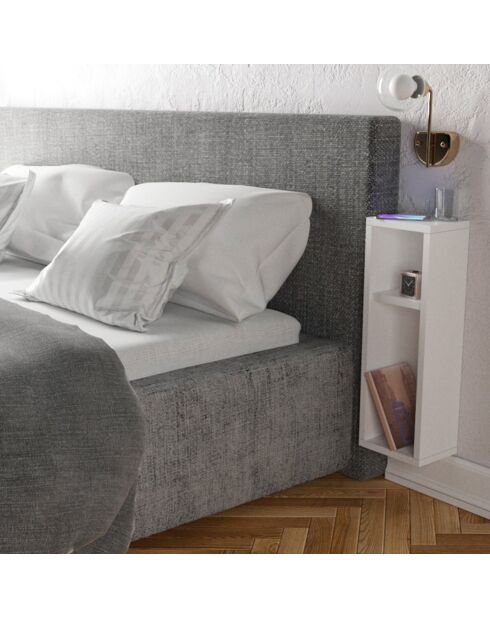 Table de chevet  Turra blanche - 20x65x15 cm