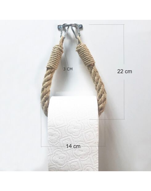 Porte papier toilette Boru beige - 14x22x3 cm