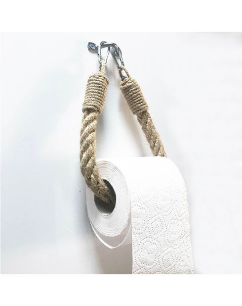 Porte papier toilette Boru beige - 14x22x3 cm