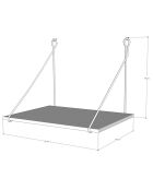 Bureau Murale noisette/noir - 70x50x50 cm