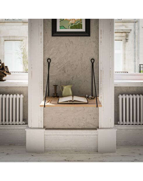 Bureau Murale noisette/noir - 70x50x50 cm