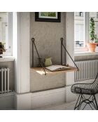 Bureau Murale noisette/noir - 70x50x50 cm