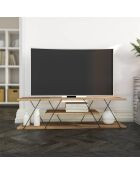 Canaz TV-Ständer schwarz/haselnuss - 120x33x30 cm