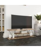 Canaz TV-Ständer schwarz/haselnuss - 120x33x30 cm