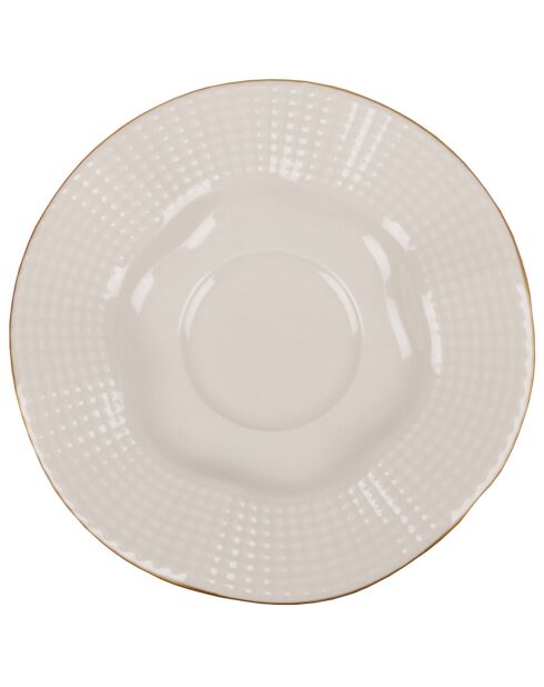 Service à café en Porcelaine beige/doré - 12 pièces