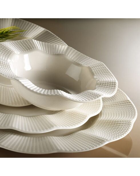 Service de table en Porcelaine beige - 24 pièces