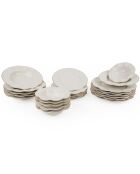 Service de table en Porcelaine beige/doré - 24 pièces