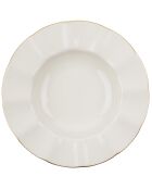 Service de table en Porcelaine beige/doré - 24 pièces