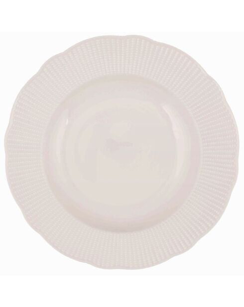 Service de table en Porcelaine blanc - 24 pièces