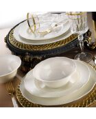 Service de table en Porcelaine blanc - 24 pièces