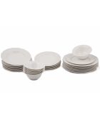Service de table en Porcelaine blanc - 24 pièces