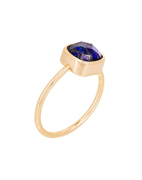 Bague Ella Lapis Lazuli en laiton doré