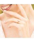 Bague Ella Quartz en laiton doré