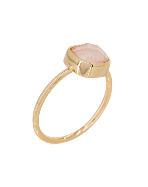Bague Ella Quartz en laiton doré