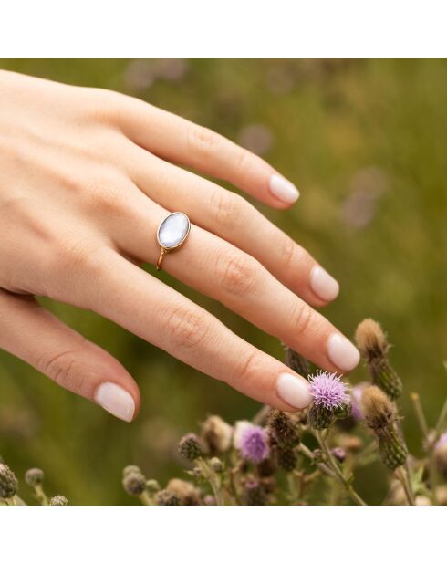 Bague Lisa Nacre en laiton doré