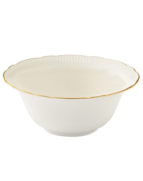 Service de table en Porcelaine blanc/doré - 24 pièces