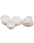 Service de table en Porcelaine blanc/doré - 24 pièces