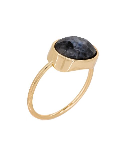 Bague Lisa Labradorite en laiton doré
