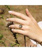 Bague Ilya Labradorite en laiton doré