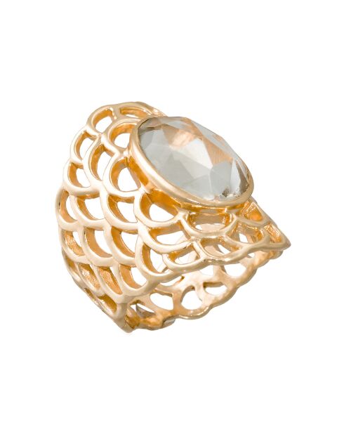 Bague Freida Améthyste en laiton doré