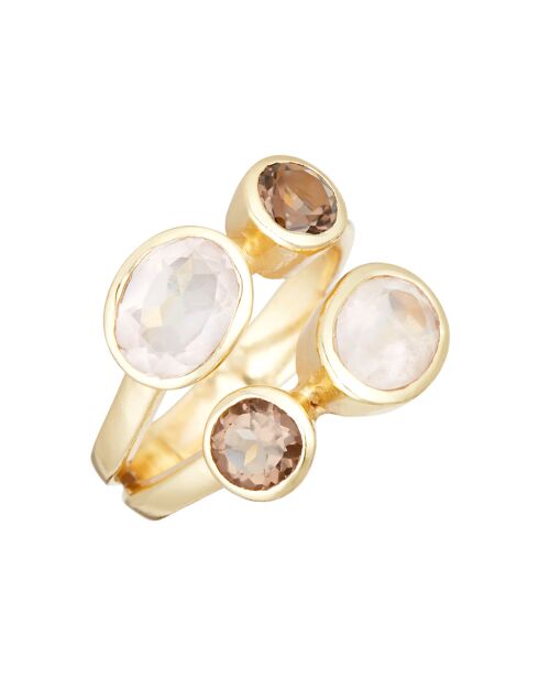 Bague Thaïs Quartz en laiton doré