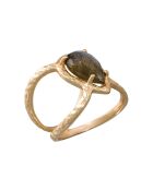 Bague Liva Labradorite en laiton doré