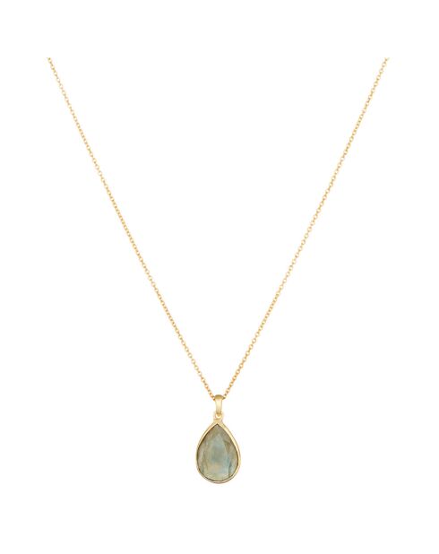 Collier Matéa Labradorite en laiton doré